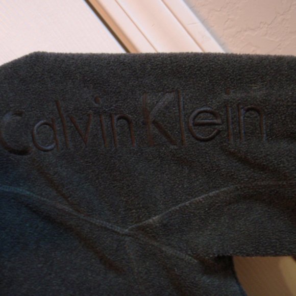 Calvin Klein Full Zip Fleece Jacket Dark Gray - Picture 6 of 10